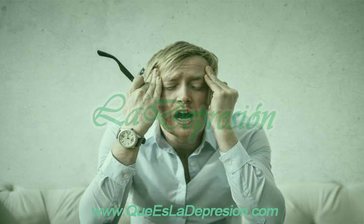 Hombre con depresión